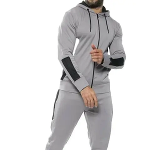 Wholesale 2-Piece Men's Gym Tracksuit Printed Sweatshirt Hoodies 100% Cotton Seamless Printed Sweat Suits for Sports - Product Image 1