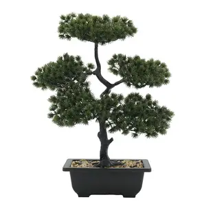 Height 43Cm Welcome Pine Potted Plastic Artificial Plants Living Room Home Hotel Club Porch Decoration Ornaments