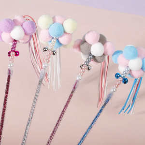 Qbellpet Bacchetta Magica Interattiva per Gatti con Campanello e Pallina in Morbido Velluto di Alta Qualità - Product Image 3