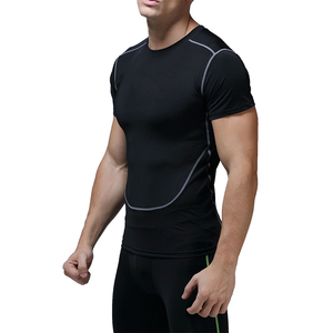 Mayorista Fabricante Hombres Gimnasio Camisas Transpirable Ligero Secado rápido Absorbe el sudor Ropa para correr - Product Image 1