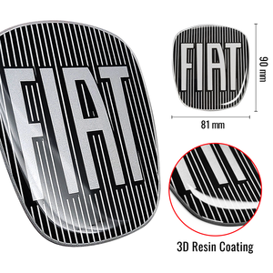 Fiat Doblò 3D reemplazo solo logotipo negro pegatina personalizado ABS coche emblema autoadhesivo uso para carrocería de coche - Product Image 2