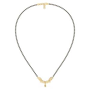 Encantador colgante de oro de 18 quilates Mangal Sutra diseño de mariposa minimalista uso diario collar de acero inoxidable mezcla antigua moderna - Product Image 2