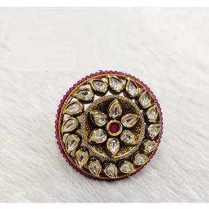 Fournisseur indien Bague Kundan traditionnelle pour vêtements ethniques et cadeaux de mariage disponibles à un prix abordable depuis l'Inde - Product Image 1
