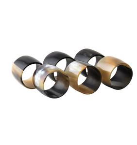 Cuerno de búfalo elegante mesa de comedor servilletero anillos para servilletero de madera personalizado vajilla producto antiguo para el hogar - Product Image 5