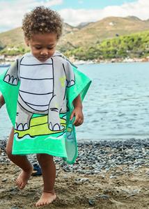 Serviette de bain à capuche pour enfants, poncho doux à séchage rapide en microfibre, imprimé numérique de dessin animé, peignoir moderne portable pour tout-petits - Product Image 4