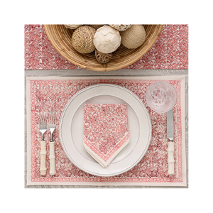 Tapis de table à manger de qualité supérieure Design floral à motifs de diamants abstraits Style de cadeaux durable Finition brodée en coton 100% - Product Image 6