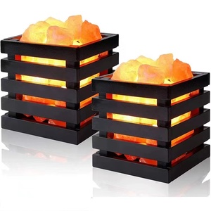 Artesanías naturales del Himalaya toque de la naturaleza lámparas de sal de roca fuente de energía infrarroja orgánica curvada decoración rejuvenecedora del hogar - Product Image 2