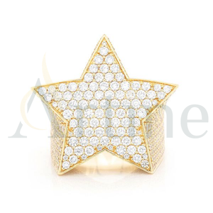 Joyería de moda diamante Vvs Moissanite anillo personalizado 925 plata esterlina Hip Hop joyería lujo Iced Out Star anillo diseño personalizado - Product Image 1