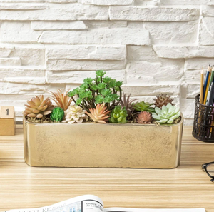 Maceta Rectangular de Metal dorado moderno superventas, maceta para jardín doméstico, maceta para exteriores - Product Image 6