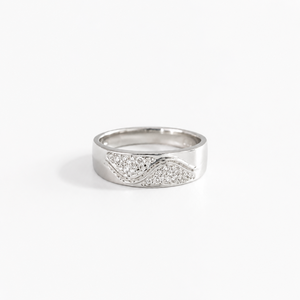 Celestia Wave CZ <b>Ring</b>-Gold Plated <b>Stainless</b> <b>Steel</b> Fashion Jewelry Vintage Geometric Inlay <b>Ring</b> - Product Image 4
