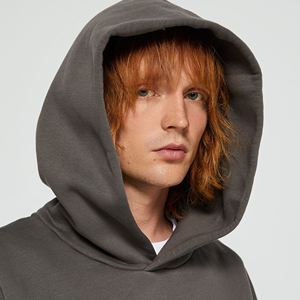 Sudaderas con capucha lisas informales de gran tamaño para hombre, logotipo personalizado, impresión personalizada, estilo Hip Hop, ropa de calle, hombro caído, OEM - Product Image 6