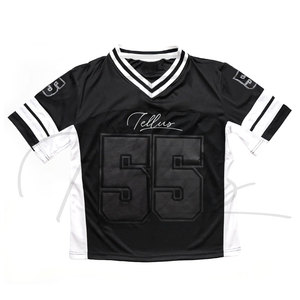 Latest Design American <b>Football</b> Polyester Jersey New Style Quick Dry Short Sleeve Uniform for Youth with Logo - Product Image 1