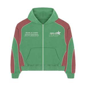 2025ชุดวอร์มสำหรับผู้ชายแขนยาวดีไซน์พิมพ์ลาย DTG สีเขียวทันสมัยทันสมัยล่าสุด - Product Image 4