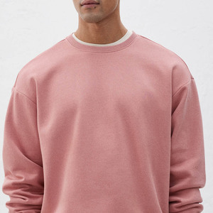 Nueva llegada de alta calidad básica de gran tamaño de cuello redondo transpirable hombres sudadera personalizada mezcla de algodón sudadera al por mayor - Product Image 5