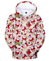 Dropshipping Sweat-shirt d'hiver personnalisé de Noël, nouvelle collection, couleurs assorties, motif de poche avant, imprimé animal mignon, sweat-shirts pour les amoureux