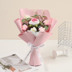 Ramo de Flores Hechas a Mano al por Mayor, Regalos de Ganchillo Transfronterizos, Flores Tejidas para Bodas, Día de San Valentín, Novias, Artificiales - Product Image 1