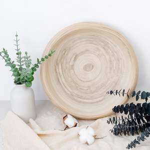 Bol en bois de paulownia rond de qualité supérieure pour la décoration de la maison, assiettes à fruits, plateau à collation, fruits, noix, fournisseur personnalisé - Product Image 3