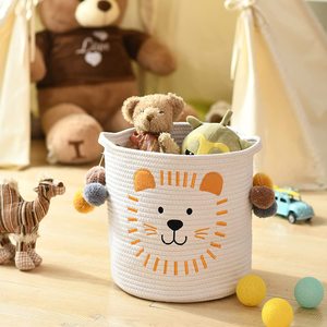 Lion <b>Basket</b> Cotton Rope, <b>Large</b> Blanket <b>Basket</b> Laundry Hamper for Throws, Pillows, Blanket OEM Made in Vietnam - Product Image 6