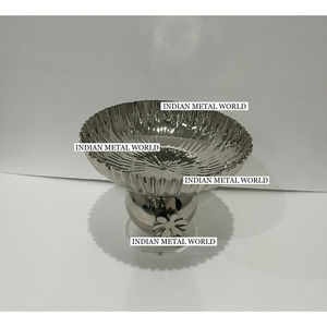 Cuenco decorativo estándar para servir dulces, cuenco de Chocolate de Metal pulido plateado de calidad creativa para fiestas y eventos de cumpleaños - Product Image 3