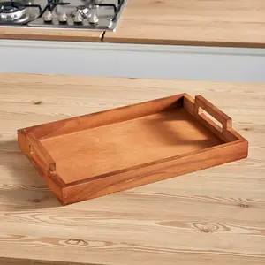 Nueva bandeja de servicio de madera natural blanca de gran venta, calidad superior con diseño elegante en acabado natural a precios al por mayor - Product Image 3