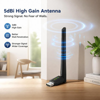 Carte réseau USB sans fil Wifi 6 CE FCC ROHS sans pilote, antenne externe, récepteur émetteur Wifi pour PC portable AX286Mbps