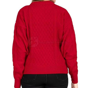 Pull en coton/laine décontracté pour femmes, hiver 2023, extérieur, anti-froissement et respirant, personnalisable, design tendance - Product Image 4