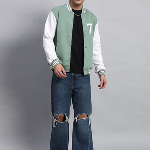 Veste bomber universitaire pour homme de haute qualité, best-seller, vêtement d'hiver léger, confortable, col montant réglable, logo frontal - Product Image 6