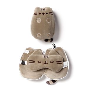 หมอนรองคอพกพา Pusheen Relaxeazzz ทำจากผ้าฝ้าย พร้อมที่ปิดตา สำหรับเดินทาง ท่องเที่ยว ตั้งแคมป์ในรถยนต์ สามารถพิมพ์โลโก้ได้ - Product Image 2