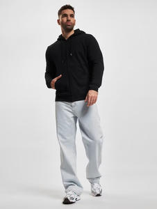 Sweat à capuche noir à fermeture éclair pour hommes, sweat à capuche à manches longues, veste streetwear décontractée avec poches kangourou sur le devant et réglable - Product Image 3