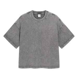 100% Cotton Summer Vintage High Street Style Breathable Quick Dry Regular Fit Canvas <b>Men's</b> <b>T</b>-<b>Shirt</b> Stone Wash 2025 - Product Image 4