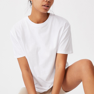 เสื้อยืดผ้าฝ้าย100% สำหรับผู้หญิง,เสื้อยืดไม่มีลายคุณภาพสูงเสื้อยืดขนาดใหญ่น้ำหนักเบาเสื้อยืดพิมพ์ลายแบบกำหนดเอง - Product Image 4