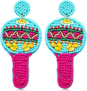 Boucles d'oreilles en or pané de style européen et américain Boucles d'oreilles en perles occidentales Ensemble de bohème - Product Image 3