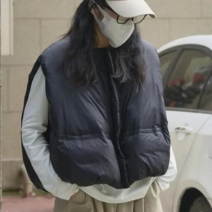 Chaleco con cuello redondo informal coreano para mujer, camiseta sin mangas cálida para otoño e invierno, ropa de calle, diseño impreso transpirable - Product Image 4