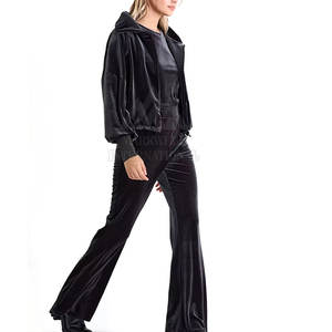 Survêtement en velours personnalisé pour femmes, faible MOQ, meilleure qualité, prix bas, survêtement unisexe tendance streetwear - Product Image 4