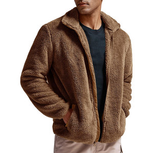 Veste zippée en polaire sherpa camouflage pour homme, vêtement d'extérieur chaud d'hiver, doux, épais, décontracté, à fermeture éclair, confortable, à capuche, respirant - Product Image 1