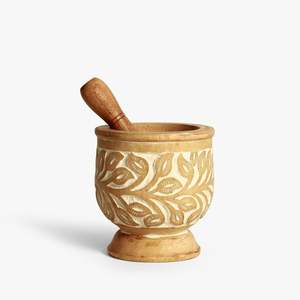 Mortero y Maja de Madera Personalizados |   Grabado de Logotipos Disponible |   Directo de Fábrica - Product Image 2