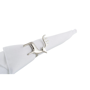 Anneaux de serviette en laiton de style renne, décoration de Noël, design unique, finition brillante pour les fêtes et l'utilisation sur table, anneaux de serviette en métal - Product Image 1