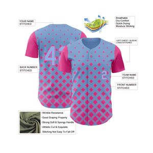 Men Baseball Jersey Breathable V-neck Short Sleeve 100% Polyester High Quality Fashion Hip Hop Streetwear Digital Print OEM - Product Image 3