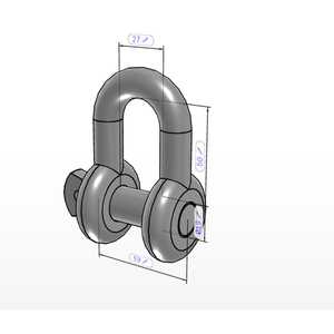 K1059 Galvanized Steel Straight Shackle for Mining Rigging - Product Image 3
