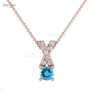 จี้เพชรสีทอง14K สำหรับผู้หญิงสินค้าขายส่ง - Product Image 1