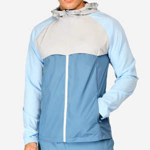 Chaqueta Cortavientos Ligera Unisex de Lona Revestida con Cremallera Completa, Capucha y Transpirable de Poliéster para Entrenamiento al Aire Libre - Product Image 6