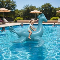 Bouée gonflable Dragon pour enfants, jouet aquatique à 4 ailerons, créature marine, pour piscine et lac