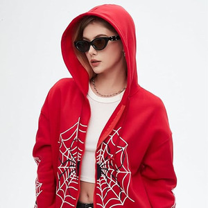 เสื้อฮู้ดซิปสีแดงสำหรับผู้ชาย ปี 2025/2026 เสื้อกันหนาวลำลองแบบมีฮู้ด เป็นมิตรกับสิ่งแวดล้อม ระบายอากาศได้ดี ป้องกันรอยยับ แห้งเร็ว - Product Image 3