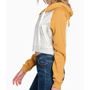 Fermeture éclair, court, sweats à capuche pour femme broderie personnalisée femmes recadrée nouveau Design pull à capuche écologique - Product Image 3