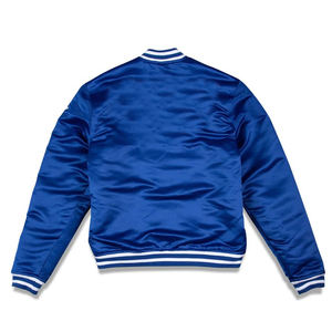 Chaqueta de satén personalizada para hombre, chaqueta de chenilla bordada con logotipo personalizado, chaqueta universitaria de satén para hombre - Product Image 2