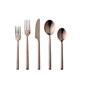 Ensemble de couverts modernes et élégants en acier inoxydable couverts cuillère couteau fourchette vaisselle design tendance pour restaurant - Product Image 6