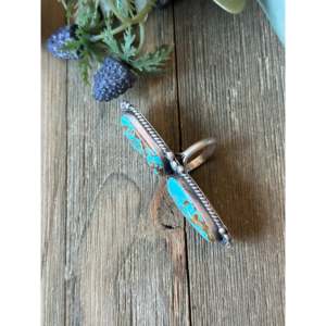 Alfred Martinez <b>Turquoise</b> and Sterling Silver <b>Ring</b> Size 8 - Product Image 3