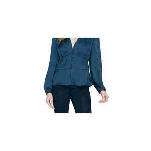 Camicetta in Raso Verde Romantico da Donna Sanctuary, Top Formale da Ufficio Preferito con Motivo Ricamato e Colletto Alto, Taglie XS e XL - Product Image 2