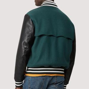 แจ็คเก็ตสไตล์วาร์ซิตี้แนวสตรีทแวร์ผู้ชายแบบใหม่ เสื้อสเวตเชิ้ตวินเทจ ปักลายตามสั่ง แจ็คเก็ตเบสบอลทรงบอมเบอร์ - Product Image 2