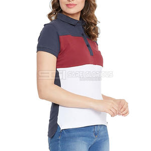 Camiseta Polo de Mujer para Fabricación de Ropa, Manga Corta, Verano, Superventas, Informal, Color Sólido - Product Image 1